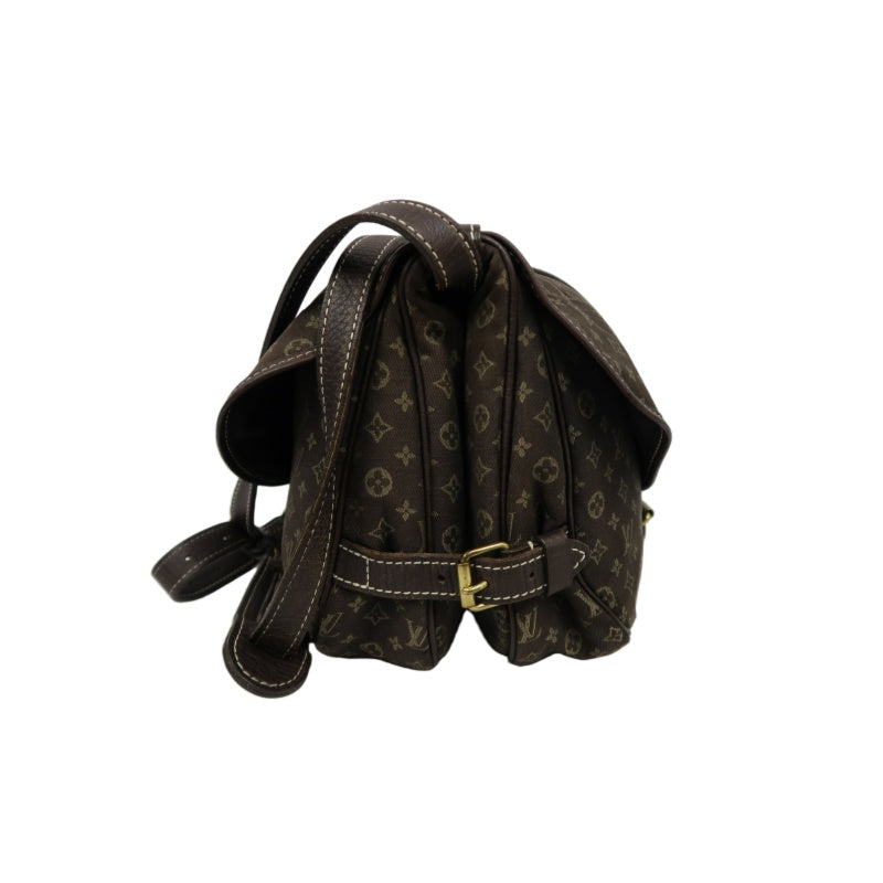 LOUIS VUITTON Monogram Mini Lin Saumur 30 Shoulder Bag, Brown Denim Canvas