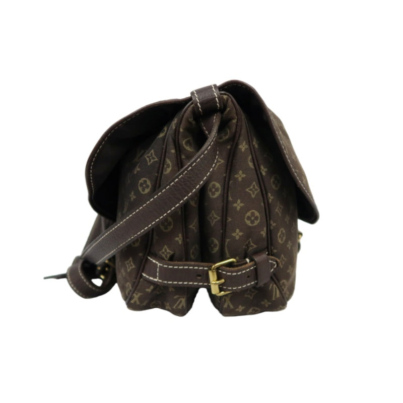 LOUIS VUITTON Monogram Mini Lin Saumur 30 Shoulder Bag, Brown Denim Canvas