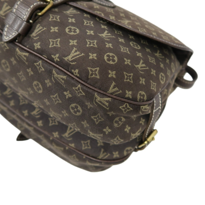 LOUIS VUITTON Monogram Mini Lin Saumur 30 Shoulder Bag, Brown Denim Canvas