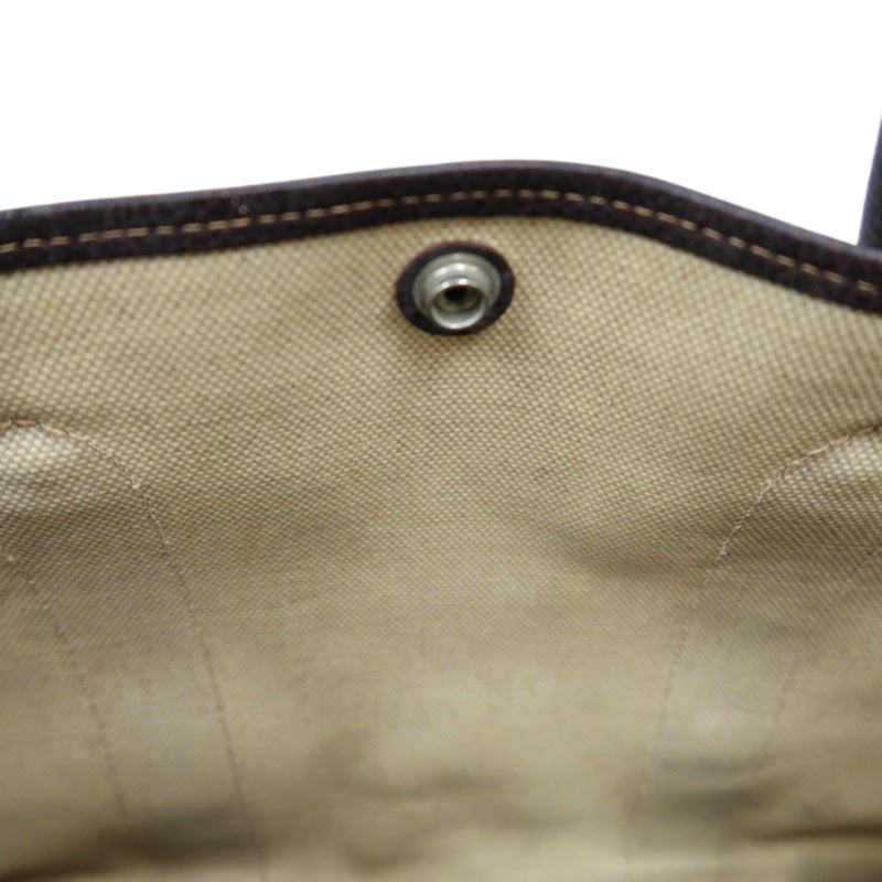 HERMES Garden Party PM Tote Bag, Beige, Canvas