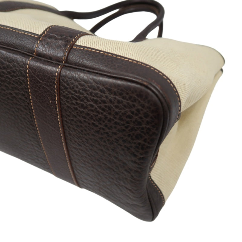 HERMES Garden Party PM Tote Bag, Beige, Canvas