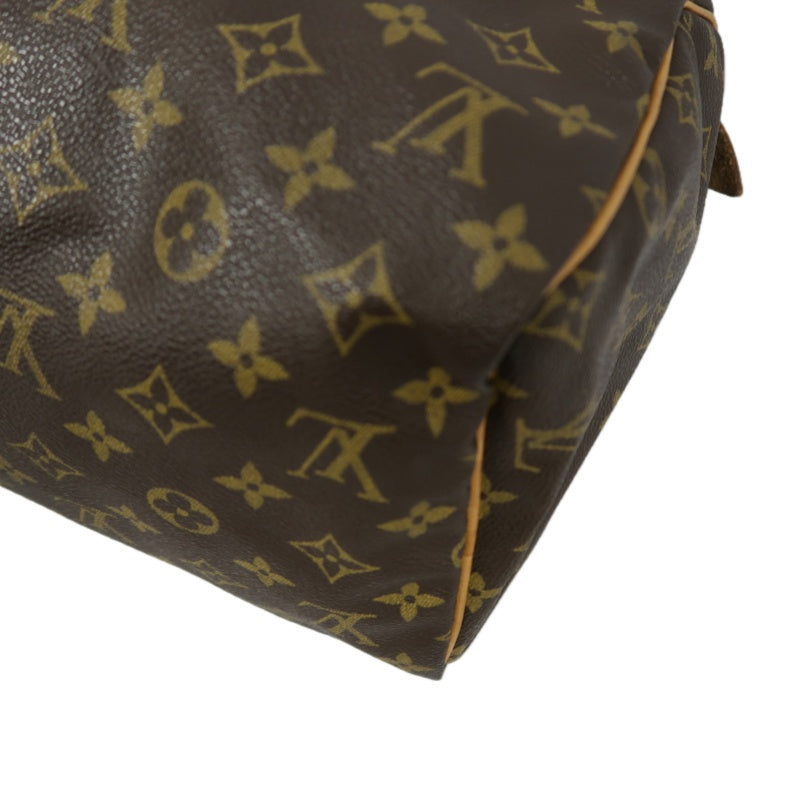LOUIS VUITTON Speedy 30 Monogram Handbag, Brown, with Padlock & 2 Keys