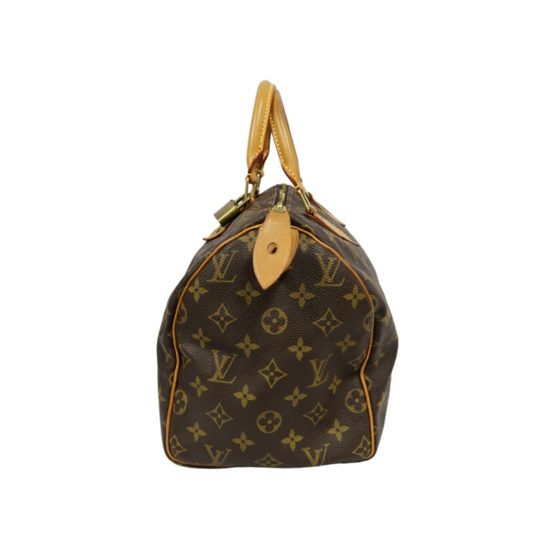 LOUIS VUITTON Speedy 30 Monogram Handbag, Brown, with Padlock & 2 Keys
