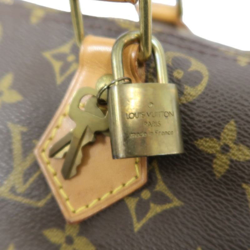 LOUIS VUITTON Speedy 30 Monogram Handbag, Brown, with Padlock & 2 Keys
