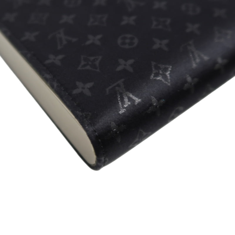 LOUIS VUITTON Ange GM Monogram Satin Handbag, Black, Silver Hardware