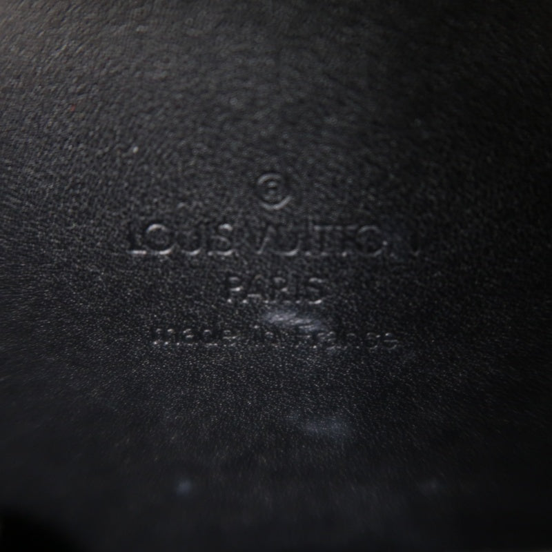 LOUIS VUITTON Ange GM Monogram Satin Handbag, Black, Silver Hardware