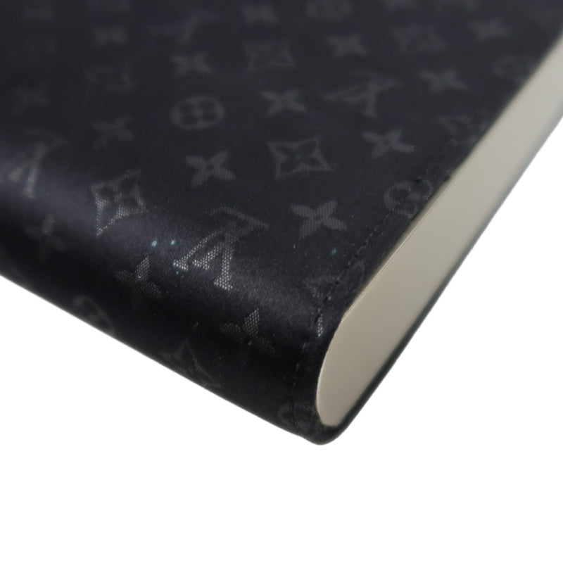 LOUIS VUITTON Ange GM Monogram Satin Handbag, Black, Silver Hardware