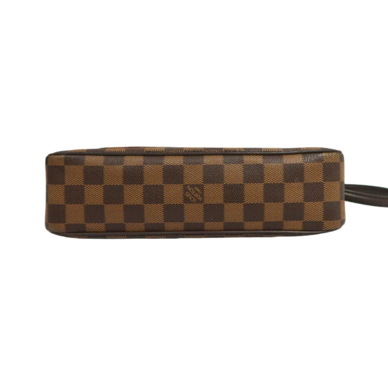 LOUIS VUITTON Recoleta Damier Ebene Handbag, Brown, LV Monogram PVC, Damier Ebene Check Box Shoulder Bag