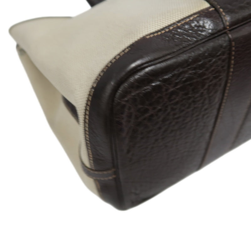 HERMES Garden Party PM Tote Bag, Beige, Canvas