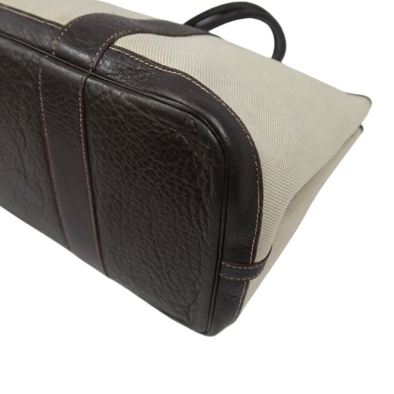 HERMES Garden Party PM Tote Bag, Beige, Canvas