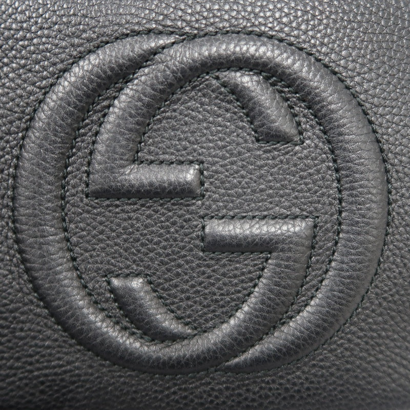 GUCCI Soho Shoulder Bag, Leather, Black