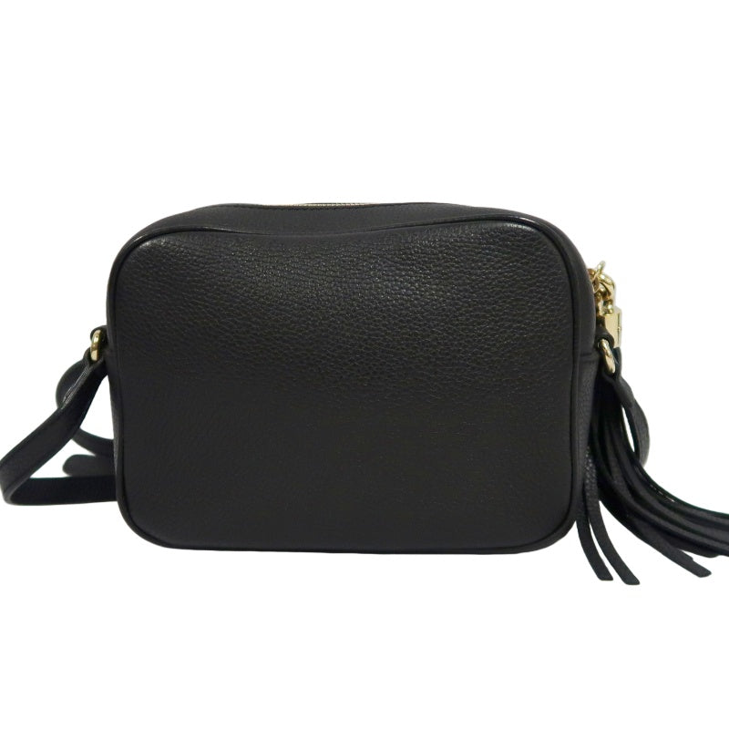 GUCCI Soho Shoulder Bag, Leather, Black