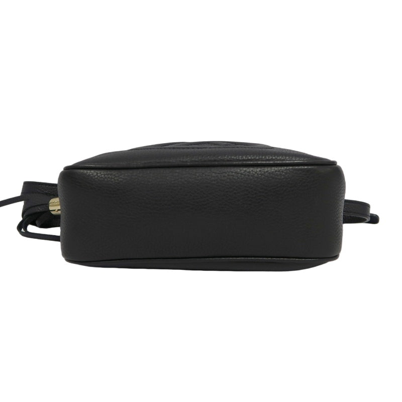 GUCCI Soho Shoulder Bag, Leather, Black
