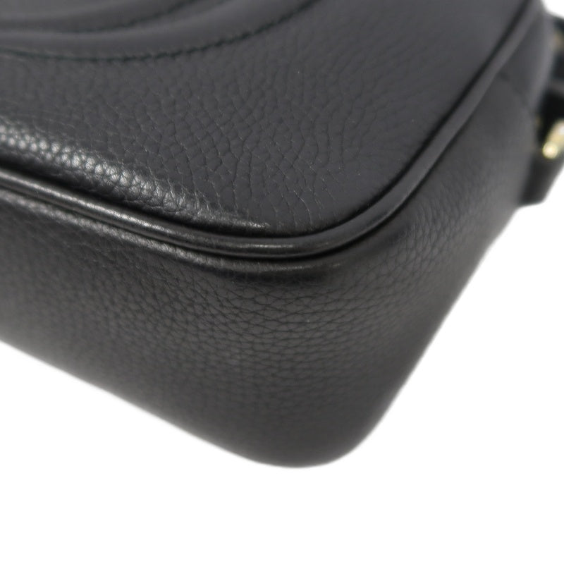 GUCCI Soho Shoulder Bag, Leather, Black