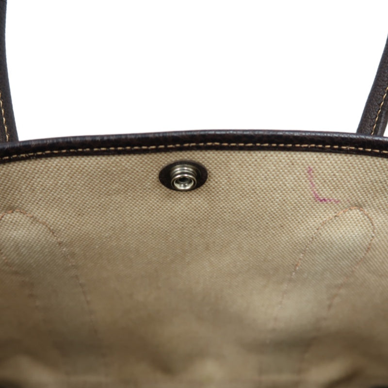 HERMES Garden Party PM Tote Bag, Beige, Canvas