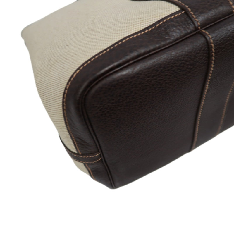 HERMES Garden Party PM Tote Bag, Beige, Canvas