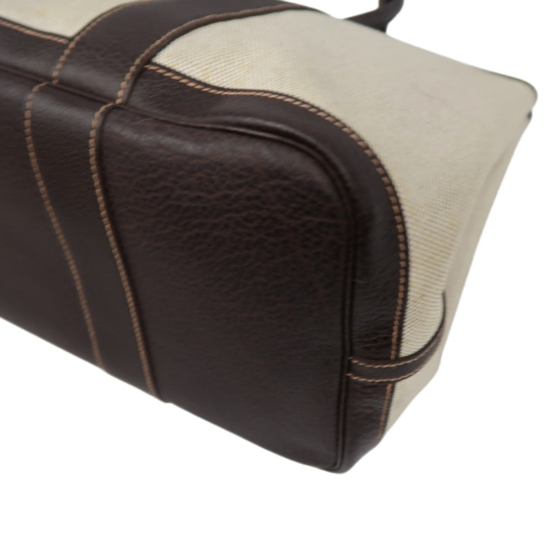 HERMES Garden Party PM Tote Bag, Beige, Canvas
