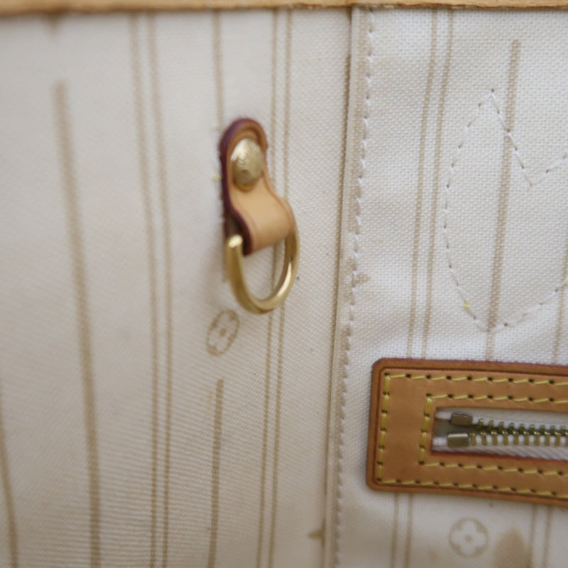 LOUIS VUITTON Damier Azur White Neverfull PM Tote Shoulder Bag