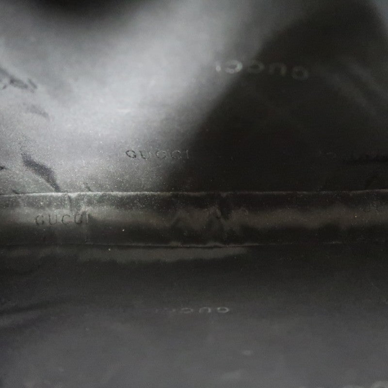 GUCCI Jackie Shoulder Bag, Black Leather with Silver Hardware