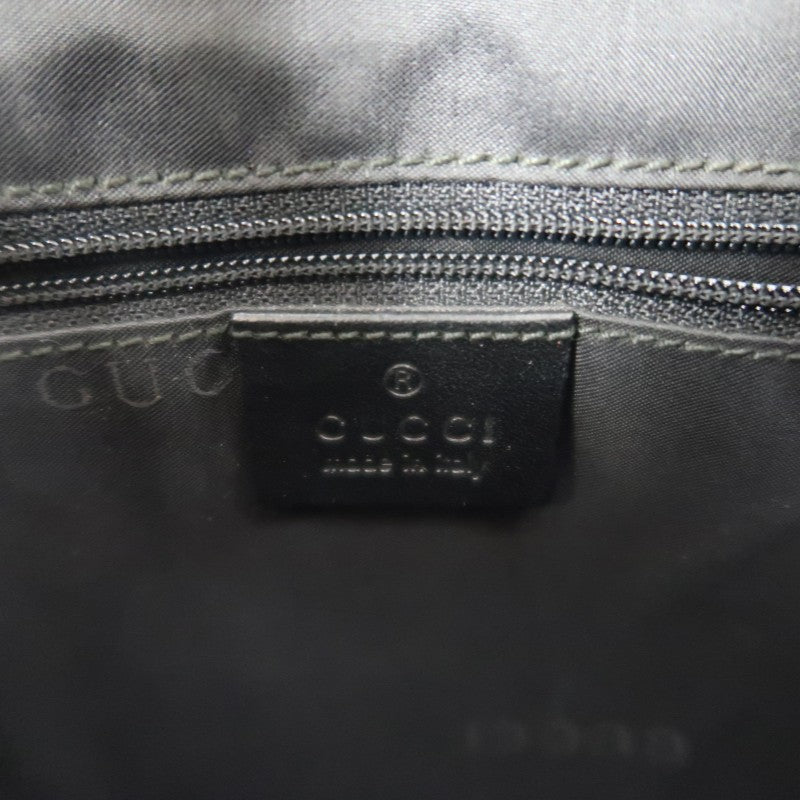 GUCCI Jackie Shoulder Bag, Black Leather with Silver Hardware