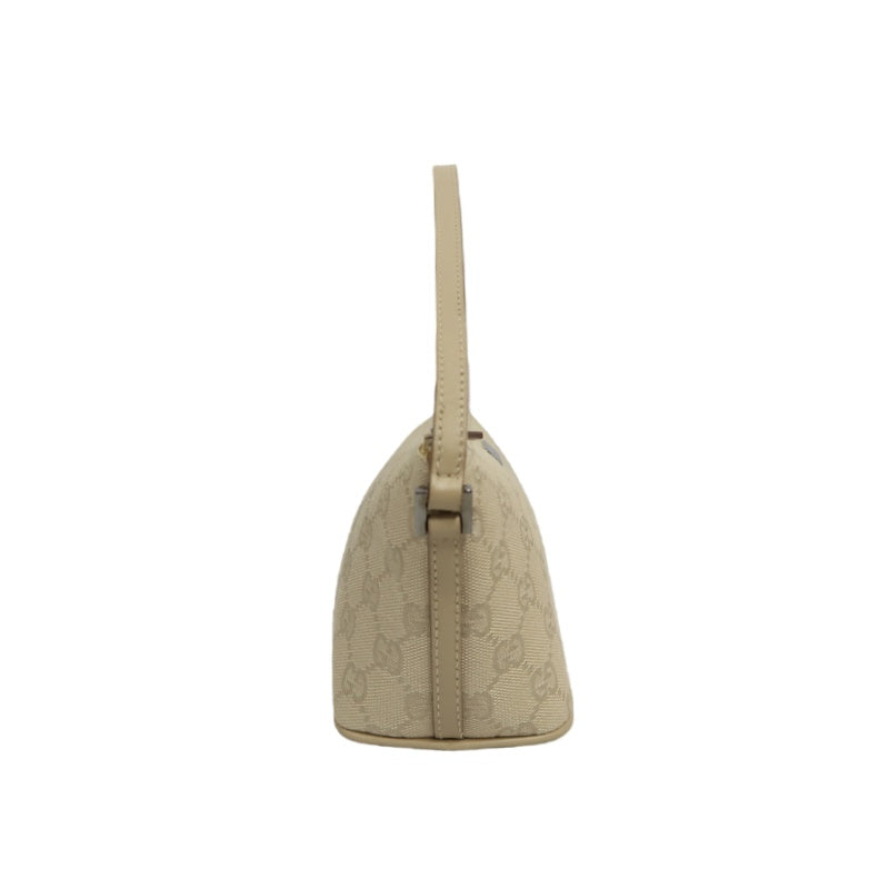 Gucci GG Canvas Handbag, Beige, GG Monogram Canvas Underarm Bag