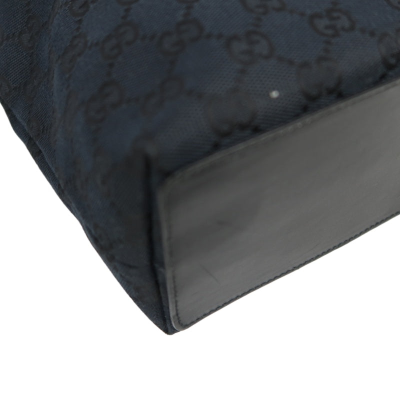 Gucci GG Canvas Tote Bag, Black, Silver Hardware