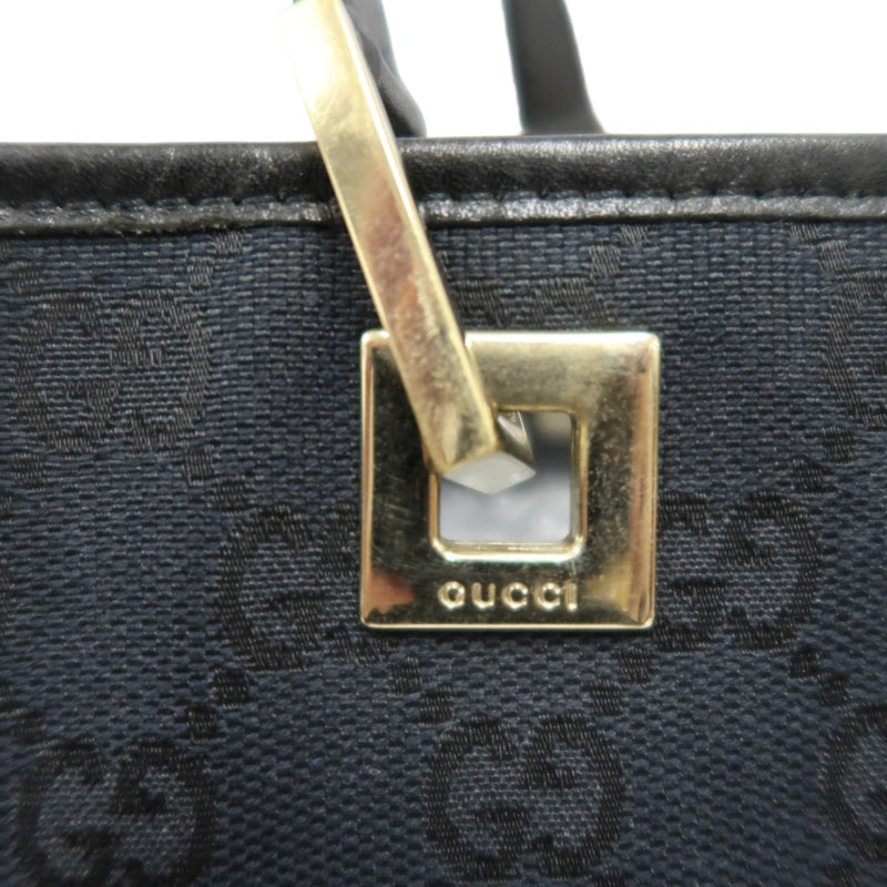 Gucci GG Canvas Tote Bag, Black, Silver Hardware