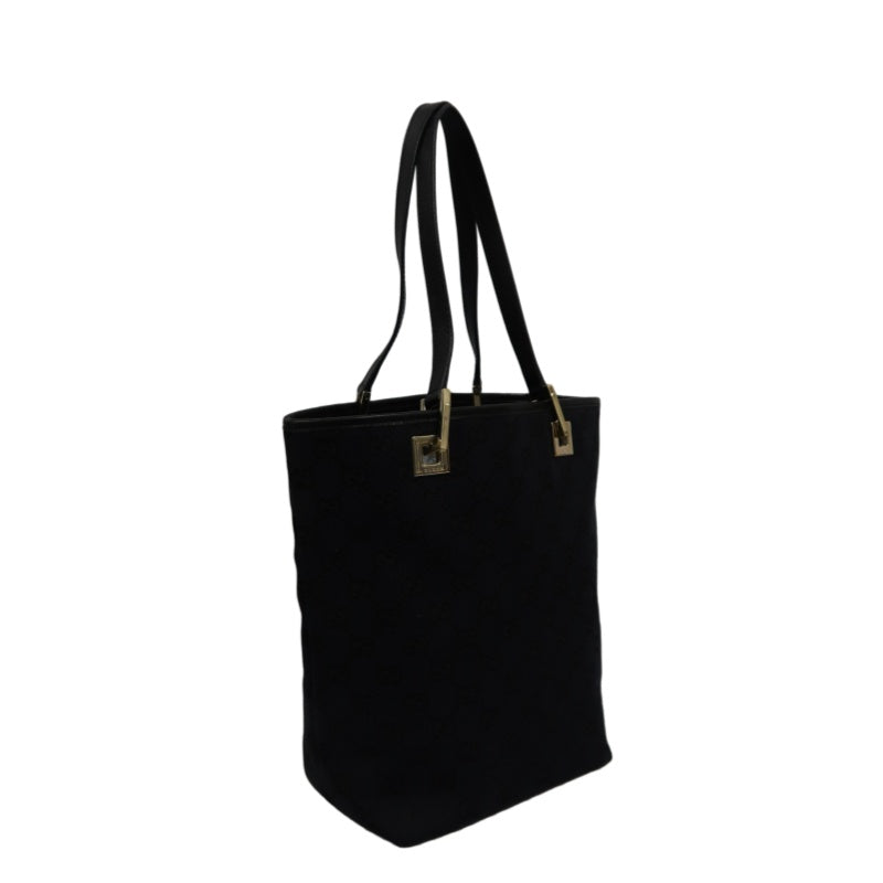 Gucci GG Canvas Tote Bag, Black, Silver Hardware