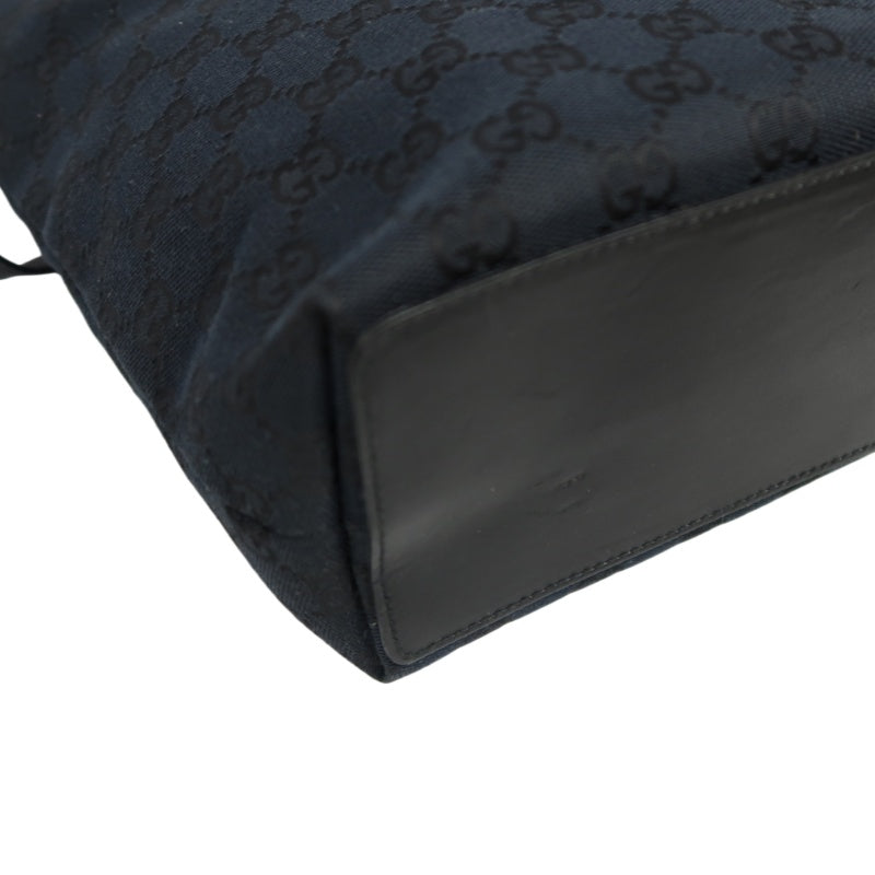 Gucci GG Canvas Tote Bag, Black, Silver Hardware