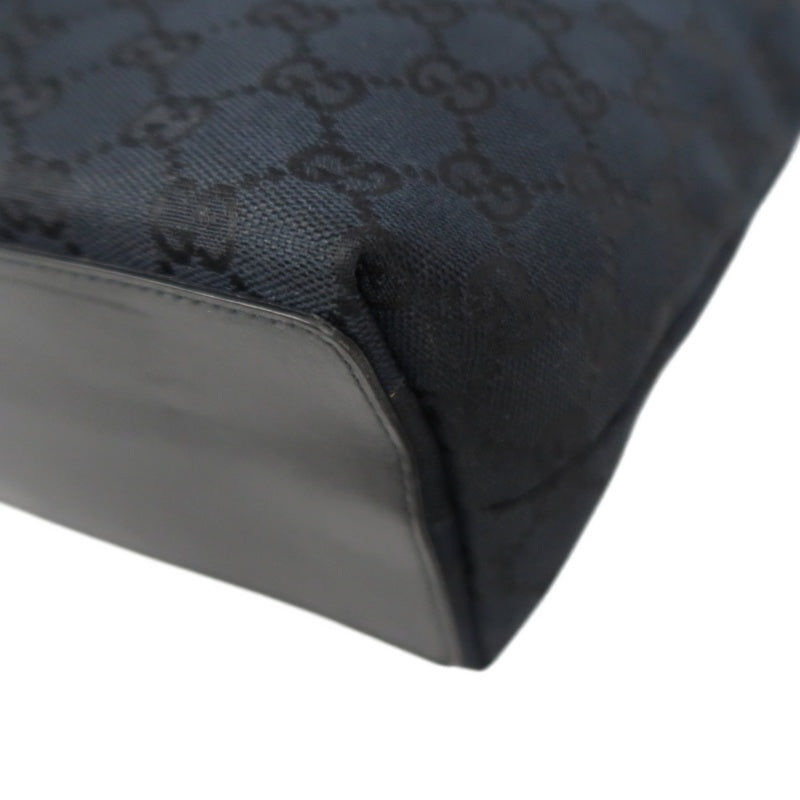 Gucci GG Canvas Tote Bag, Black, Silver Hardware