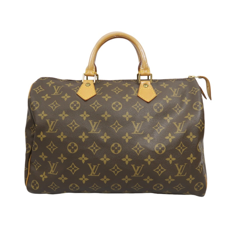 LOUIS VUITTON Speedy 35 Monogram Handbag, Brown, LV Monogram PVC Speedy 35 Handbag