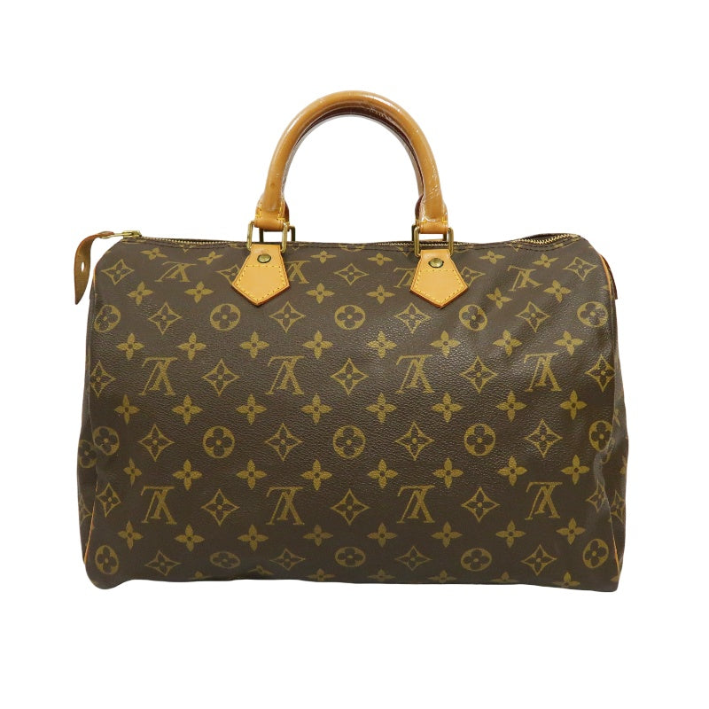 LOUIS VUITTON Speedy 35 Monogram Handbag, Brown, LV Monogram PVC Speedy 35 Handbag