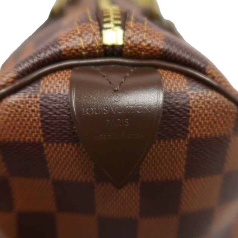 LOUIS VUITTON Speedy 30 Damier Ebene Handbag With Padlock & Two Keys LV Damier Speedy 30 Handbag