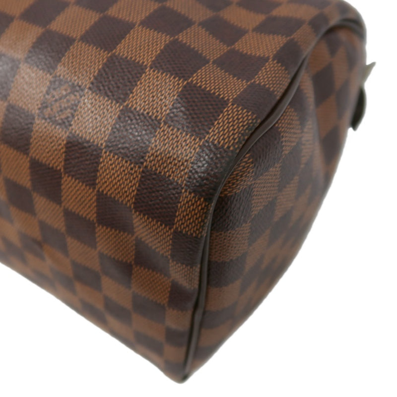 LOUIS VUITTON Speedy 30 Damier Ebene Handbag With Padlock & Two Keys LV Damier Speedy 30 Handbag