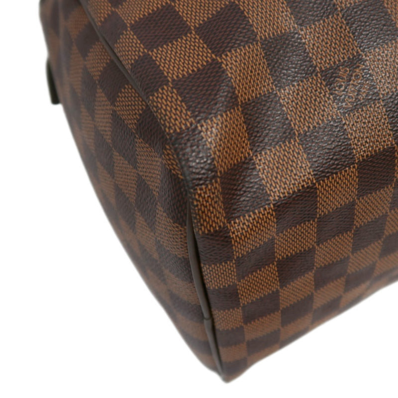 LOUIS VUITTON Speedy 30 Damier Ebene Handbag With Padlock & Two Keys LV Damier Speedy 30 Handbag