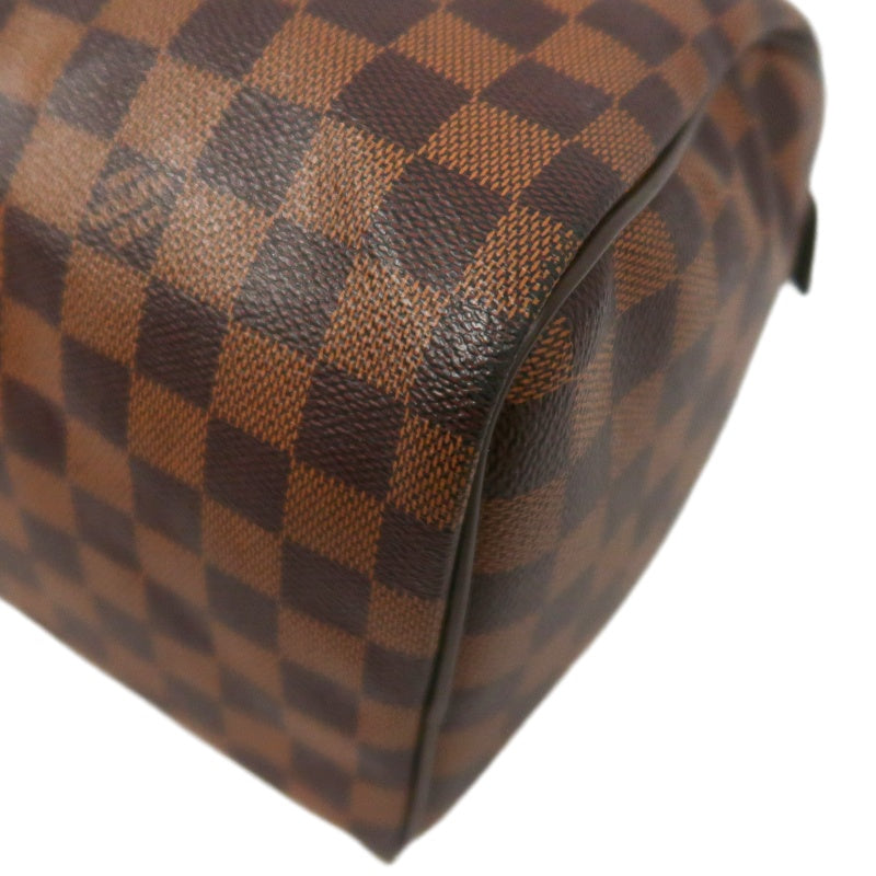LOUIS VUITTON Speedy 30 Damier Ebene Handbag With Padlock & Two Keys LV Damier Speedy 30 Handbag