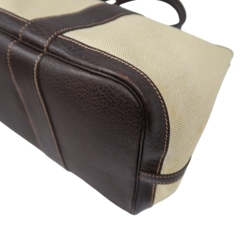 HERMES Garden Party PM Tote Bag, Beige, Canvas