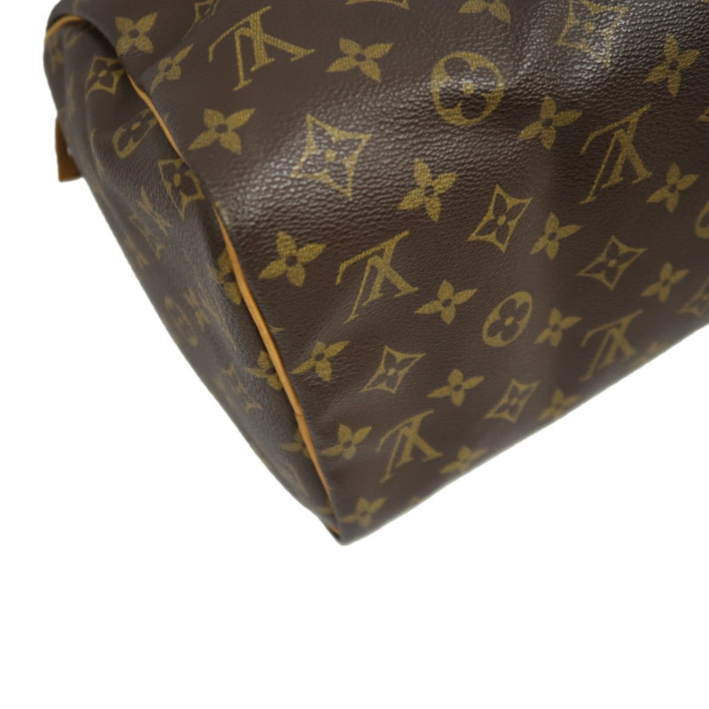 LOUIS VUITTON Speedy 30, Monogram Canvas, Brown Handbag, with Padlock & 2 Keys