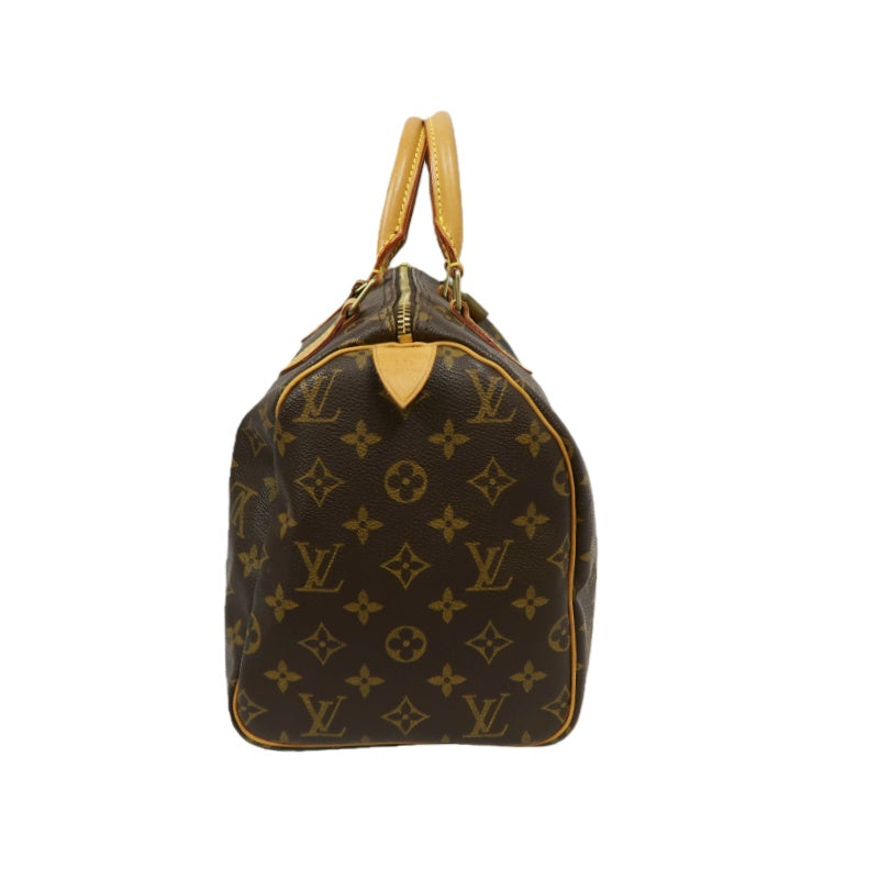 LOUIS VUITTON Speedy 30, Monogram Canvas, Brown Handbag, with Padlock & 2 Keys