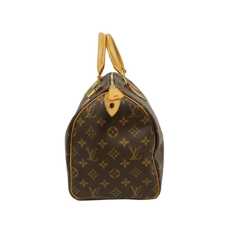 LOUIS VUITTON Speedy 30, Monogram Canvas, Brown Handbag, with Padlock & 2 Keys