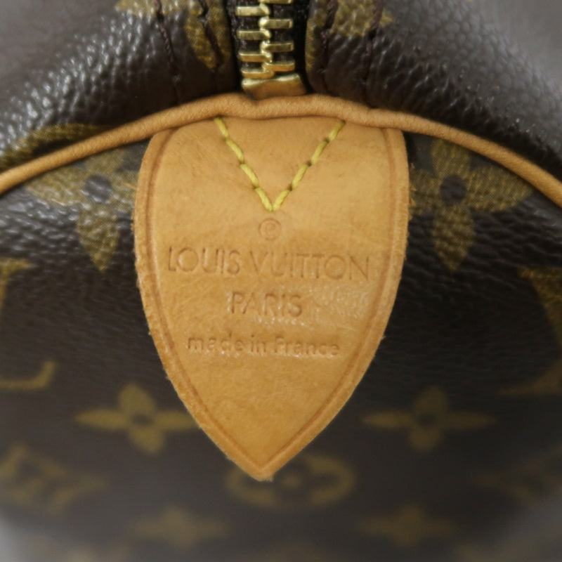 LOUIS VUITTON Speedy 30, Monogram Canvas, Brown Handbag, with Padlock & 2 Keys