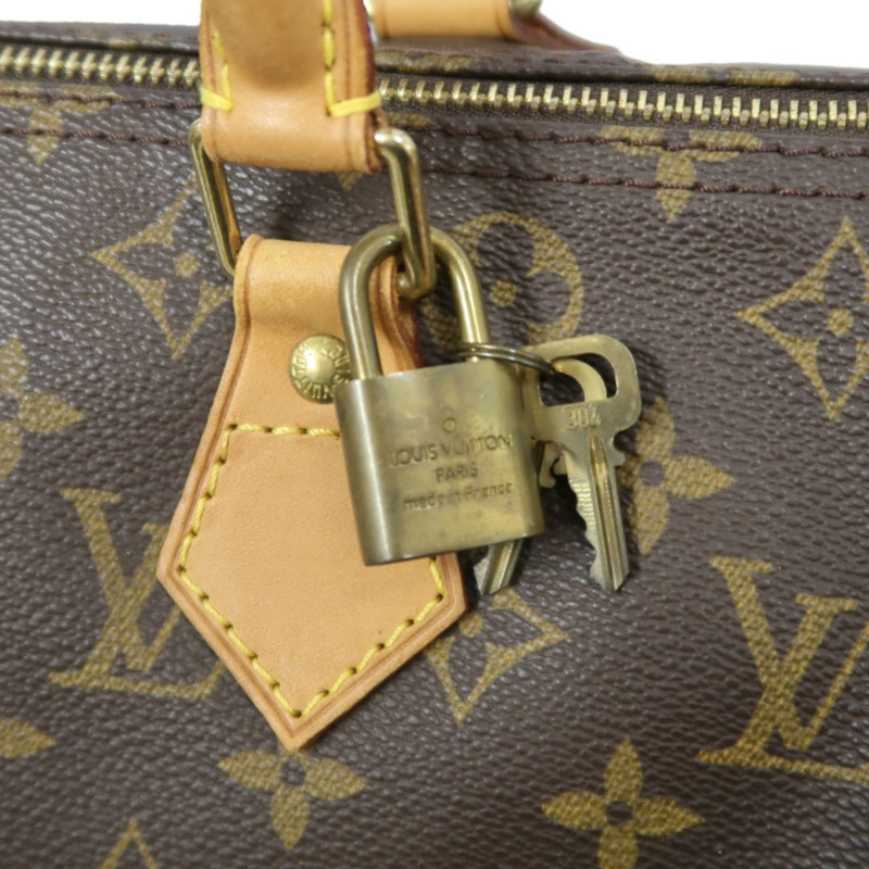LOUIS VUITTON Speedy 30, Monogram Canvas, Brown Handbag, with Padlock & 2 Keys