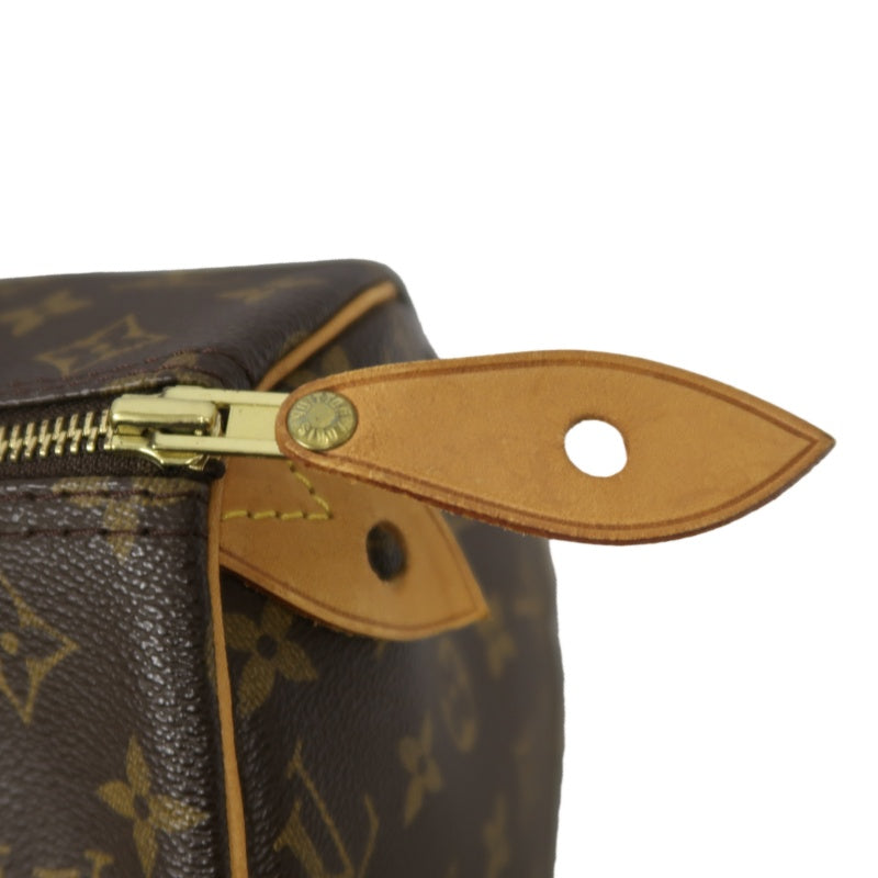 LOUIS VUITTON Speedy 30, Monogram Canvas, Brown Handbag, with Padlock & 2 Keys