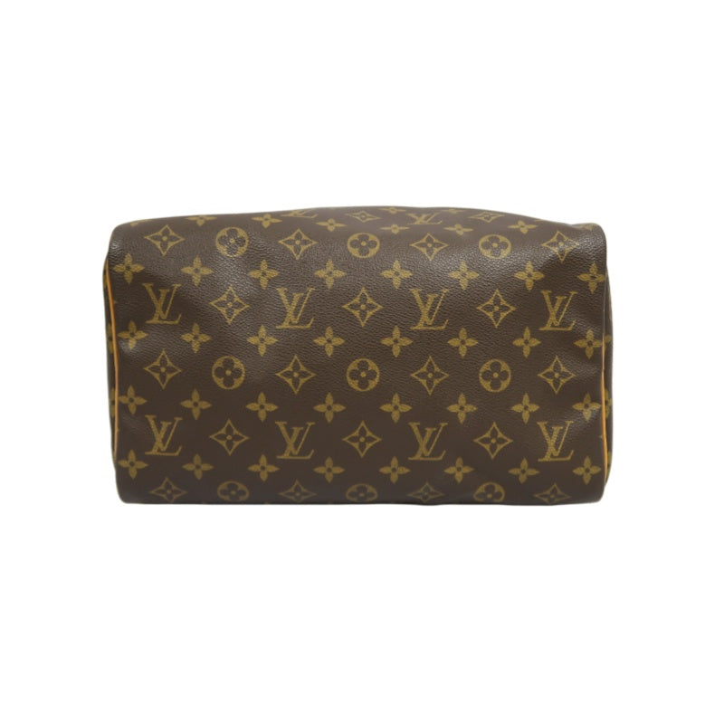 LOUIS VUITTON Speedy 30, Monogram Canvas, Brown Handbag, with Padlock & 2 Keys