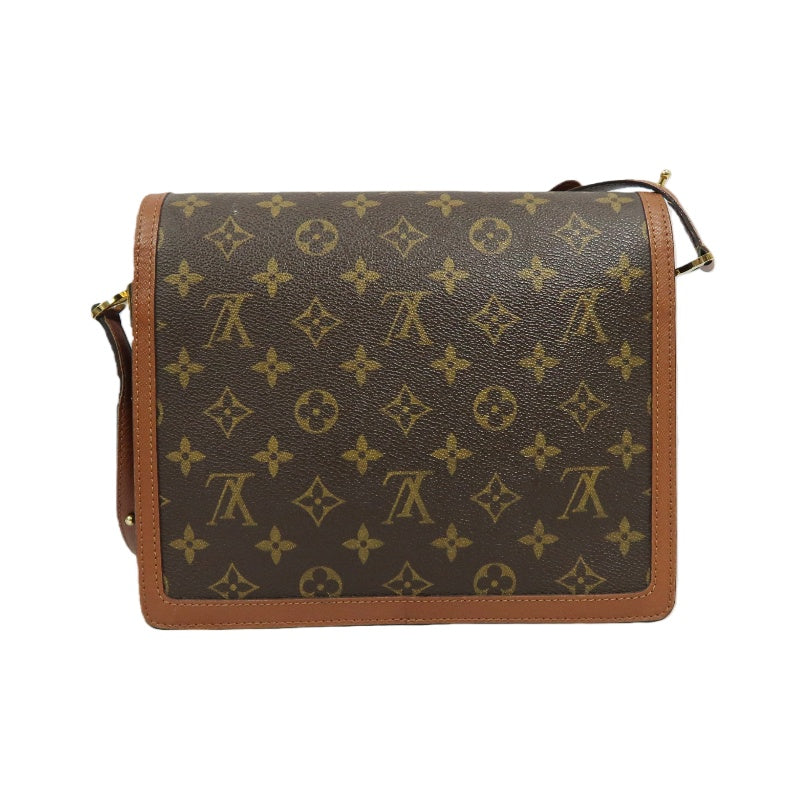 LOUIS VUITTON Raspail Monogram Shoulder Bag Brown LV Monogram PVC Shoulder Bag Handbag