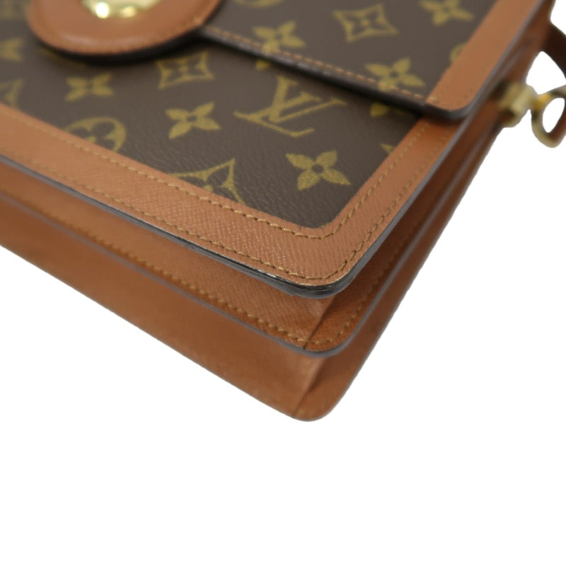 LOUIS VUITTON Raspail Monogram Shoulder Bag Brown LV Monogram PVC Shoulder Bag Handbag