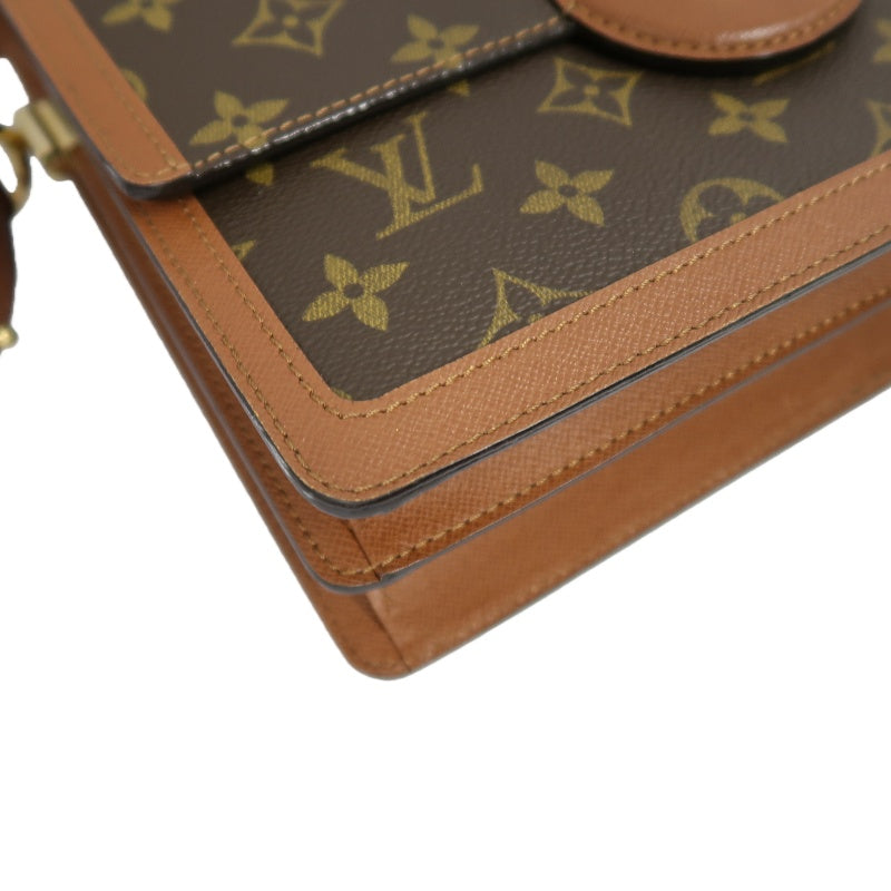 LOUIS VUITTON Raspail Monogram Shoulder Bag Brown LV Monogram PVC Shoulder Bag Handbag