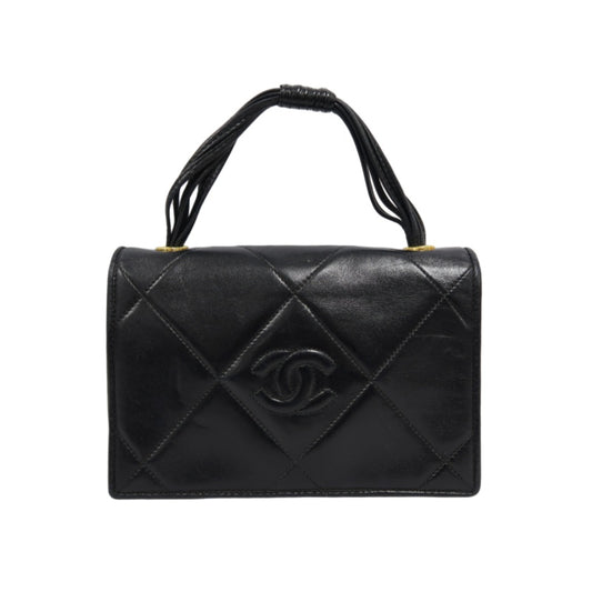 Chanel CC Mark Handbag, Lambskin, Black, Gold Hardware, with Authenticity Card