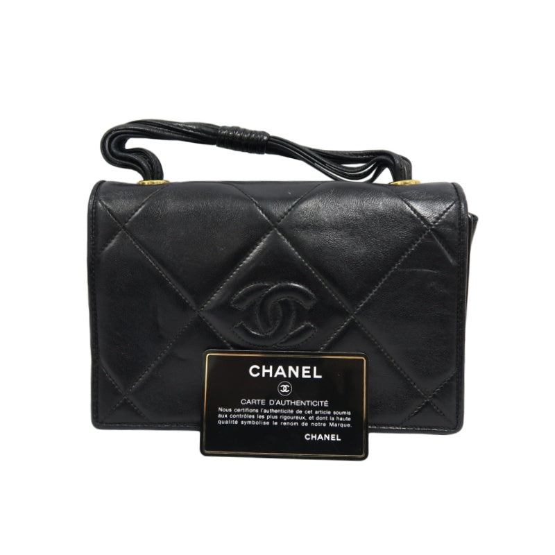 Chanel CC Mark Handbag, Lambskin, Black, Gold Hardware, with Authenticity Card