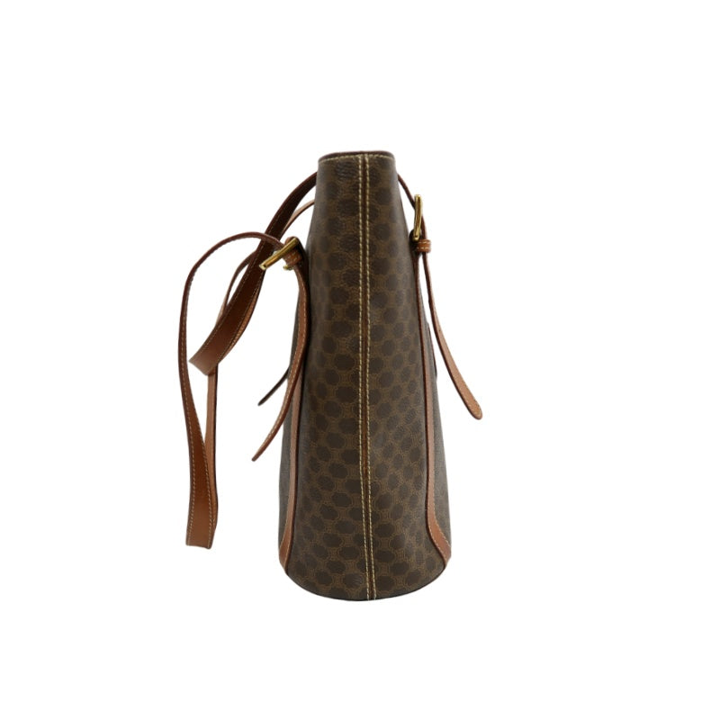 CELINE Macadam Tote Bag, Brown, CELINE Monogram PVC, Shoulder Bag